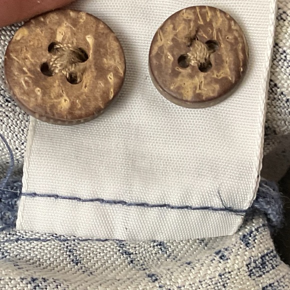 Pre-Owned Tommy Bahama Floral Blue Short Sleeve Silk Button Up Shirt, Size L - Picture 6 of 6